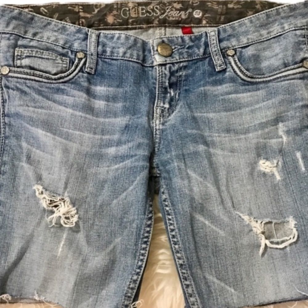 Guess Cut-Off Denim Shorts‎